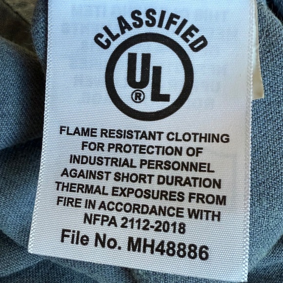 DRIFIRE® Tecgen Select® Flame Resistant Work Shirt In Light Blue Men's Size L - Picture 9 of 13